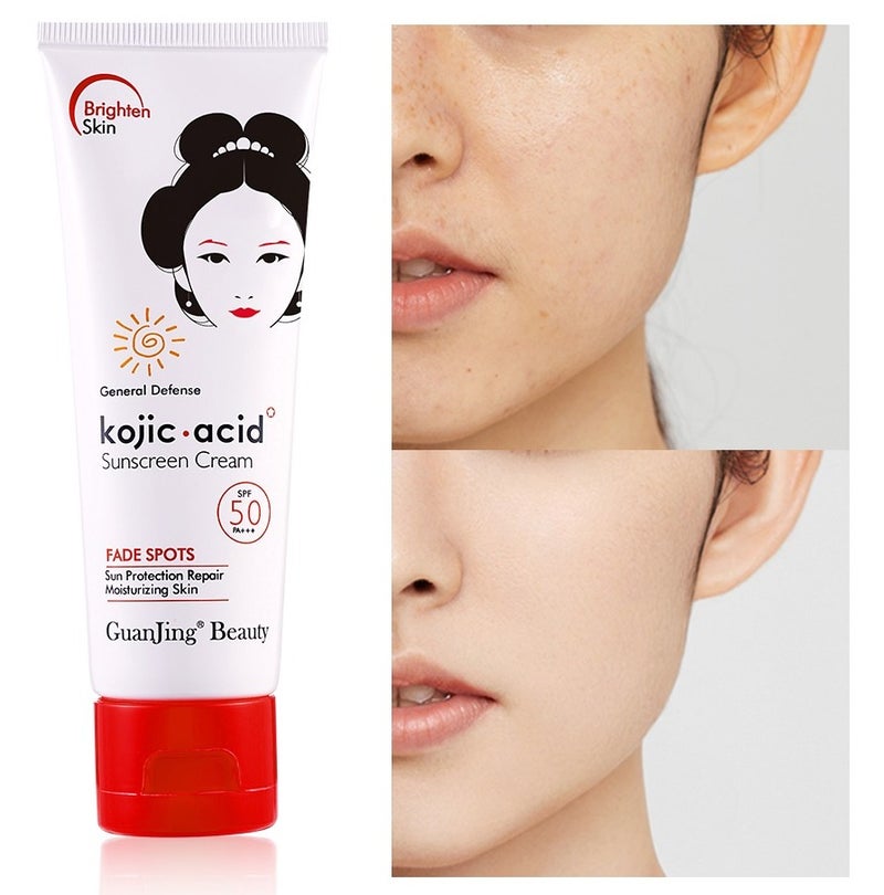 GuanJing Beauty Kojic Acid Sunscreen Cream SPF50 80g - Image 2